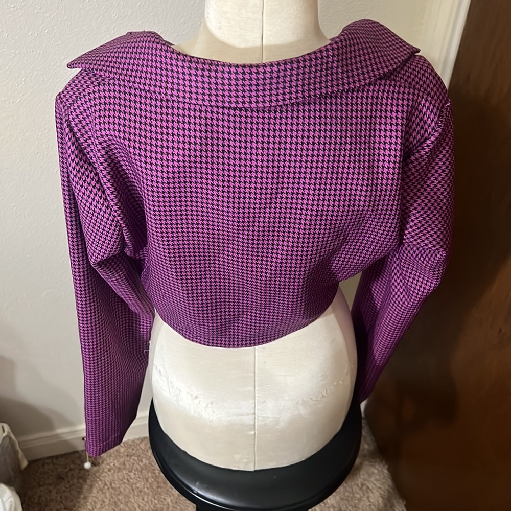 Purple plaid top - Picture 2 of 2